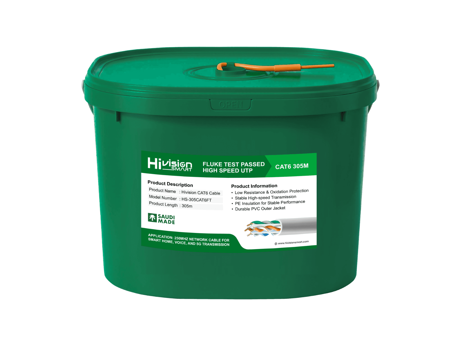 HS-305CAT6FT CAT6 UTP CCA Cable